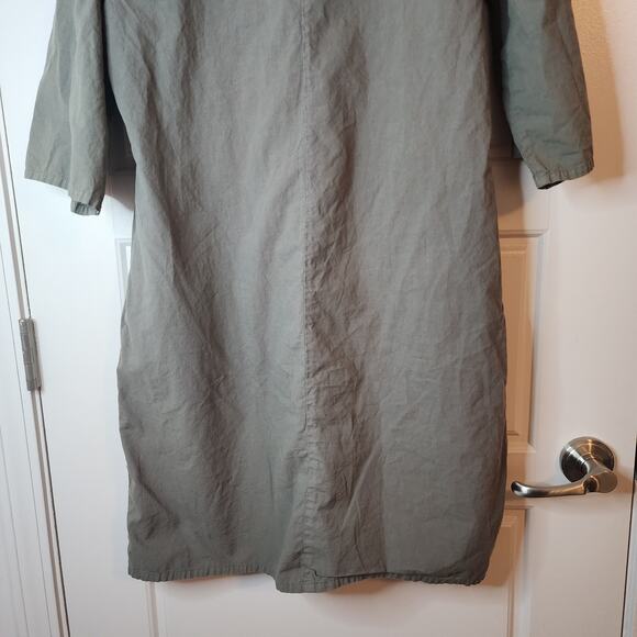 House of Pom Dress Med Dark Green & Lavender Tunic Style w/ Pockets Forest Fairy - Picture 6 of 9